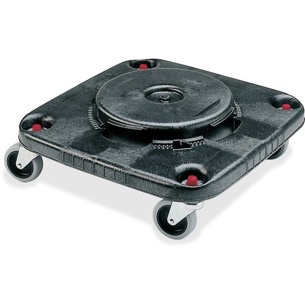 Rubbermaid Commercial Brute Square Dolly, f/28/40/50 Gal, 17-1/4"x6-1/4", 2PK, BK RCP353000BKCT